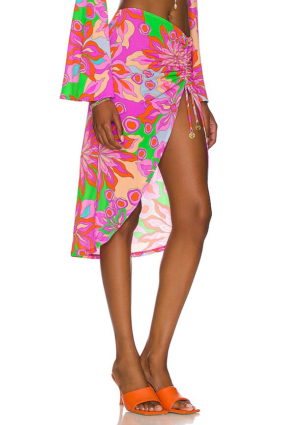 view 2 of 4 JUPE MIDI DRAWSTRING TULIP in Vivi Il Momento