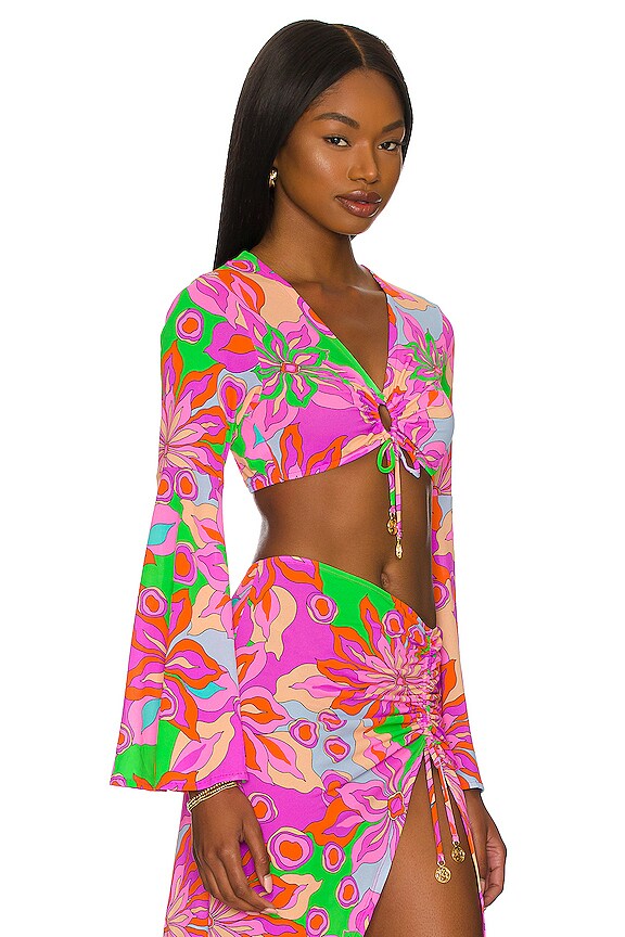 view 2 of 4 TOP CROPPED DRAWSTRING LOOP in Vivi Il Momento