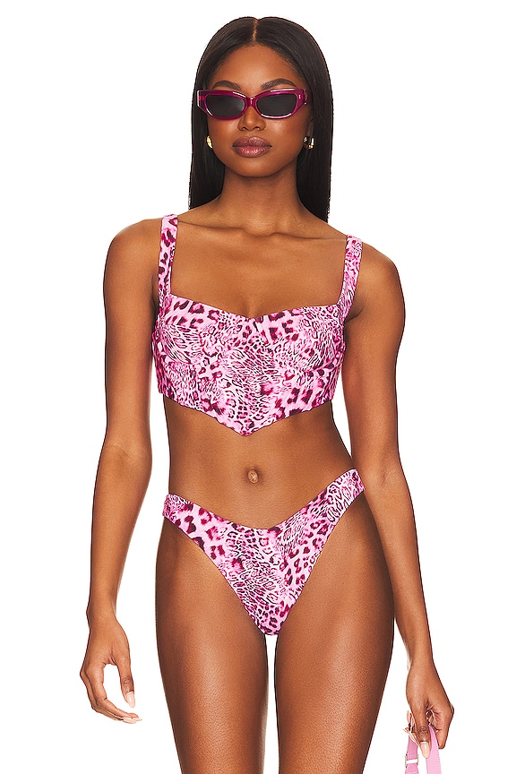 view 1 of 4 Wild Thing Bustier Top in Neon Pink
