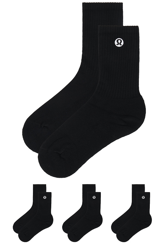 view 2 of 2 Daily Essential Socks 3 Pair in Black