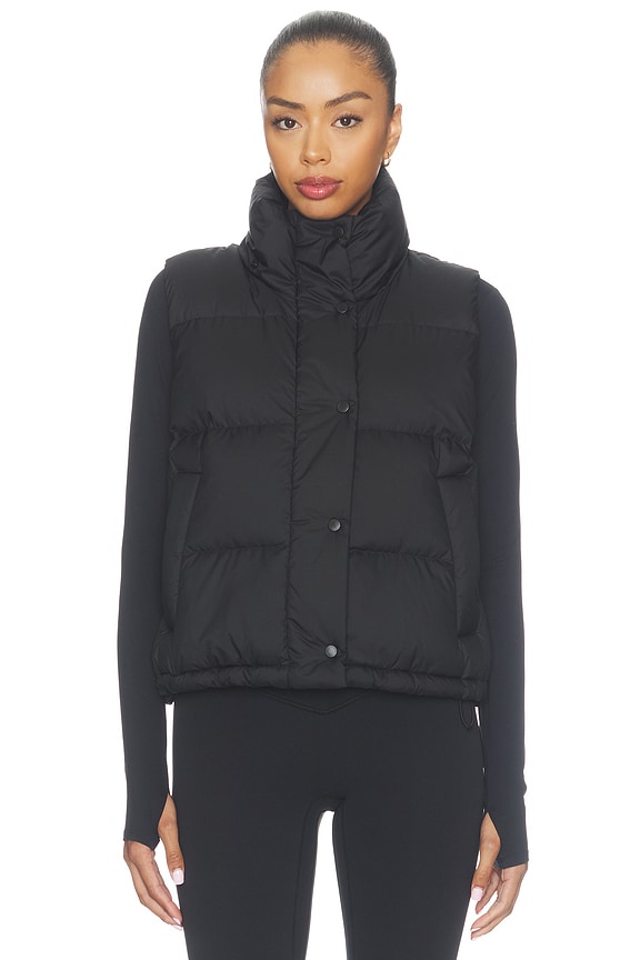 view 2 of 6 Wunder Puff Cropped Vest in Black