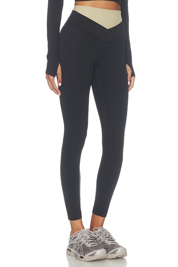 view 2 of 6 Align Ribbed-Waist Pant in Black & Rumble Crumble