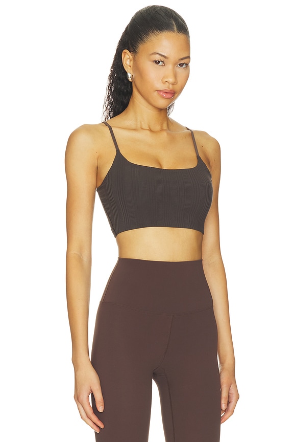 view 2 of 4 UnderEase Ribbed Bralette in Mahogany Muse