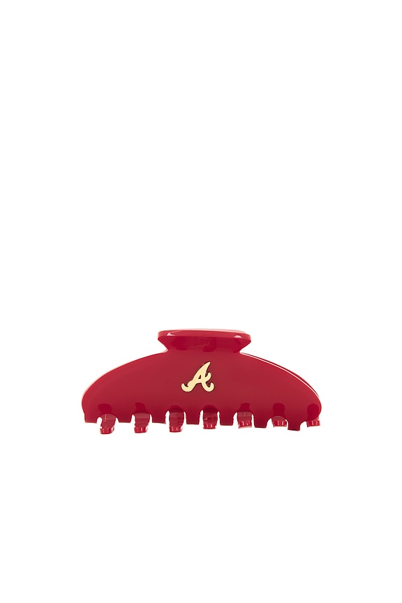 view 2 of 3 Atlanta Braves Charm Hair Clip in Red