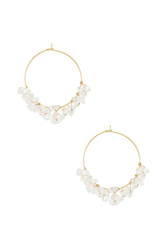 view 2 of 3 Rock Candy Wire Hoops in Gold