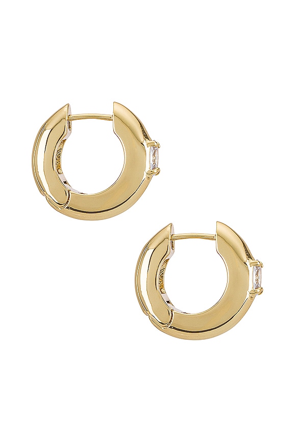 view 2 of 2 The Stone ORB Hoops in Gold