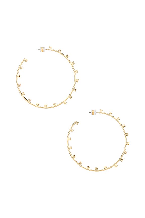 view 2 of 2 The Stardust Statement Hoops in Gold