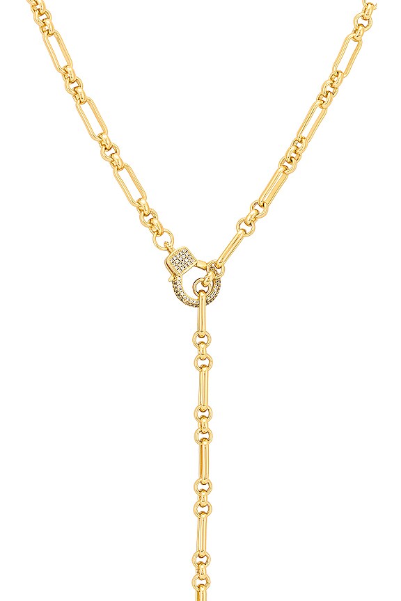 view 2 of 2 The Pave Clasp Lariet in Gold