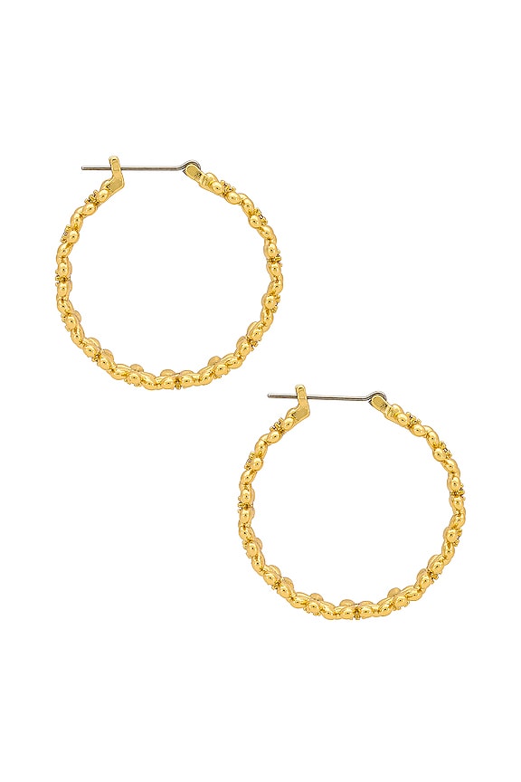 view 2 of 3 The Daisy Chain Hoops in Gold