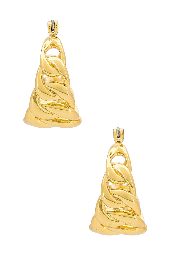 view 2 of 3 Louis Chain Hoops in Gold