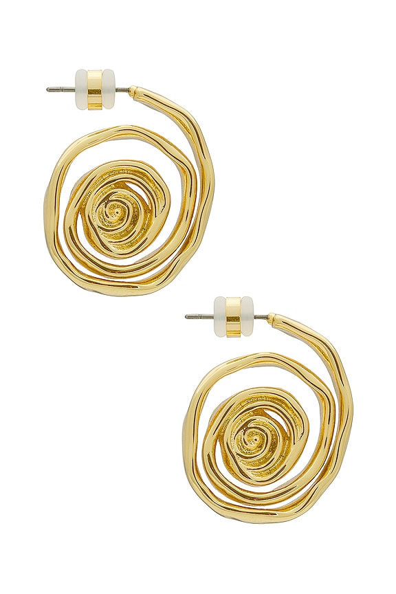 view 2 of 3 PENDIENTES DE BOBINA ROSETTE in Gold