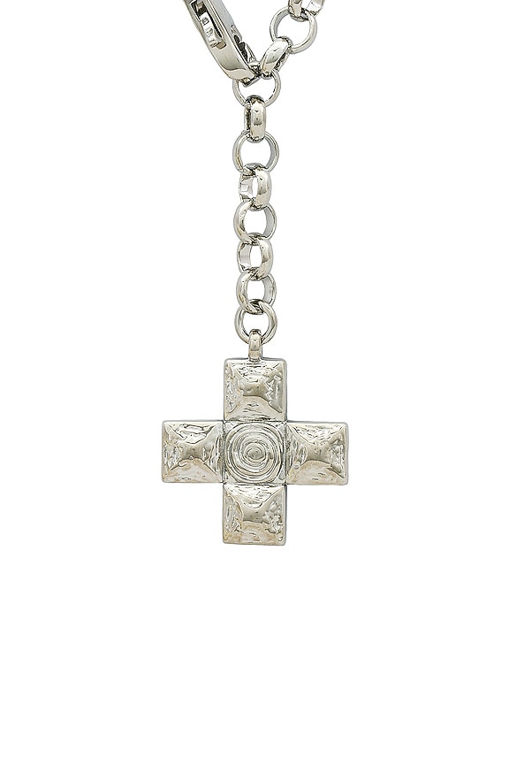 view 2 of 2 Molten Cross Pendant Necklace in Silver