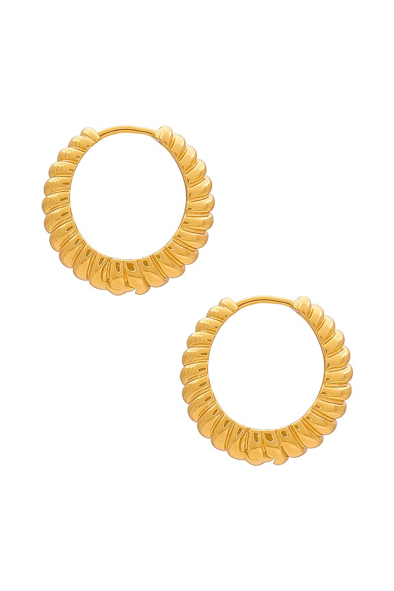 view 2 of 3 BOUCLES D'OREILLES STRIÉES MARBELLA in Gold