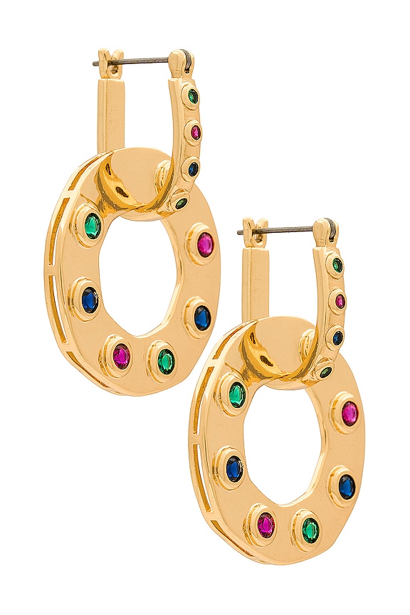 Luv AJ The Royale Stone Statement Earrings in Gold REVOLVE