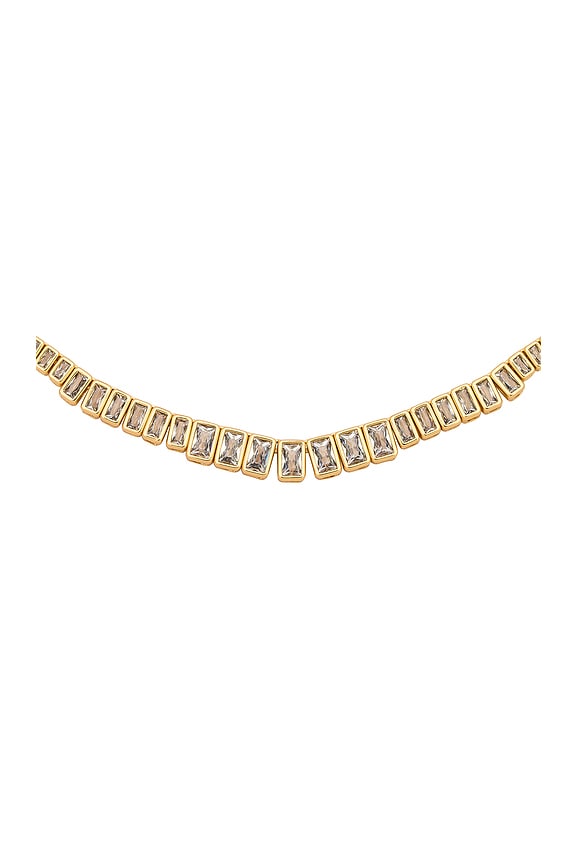 view 2 of 2 The Emerald Bezel Tennis Necklace in Gold