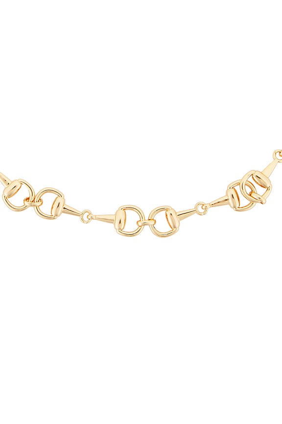 view 2 of 3 The Horsebit Necklace in Gold