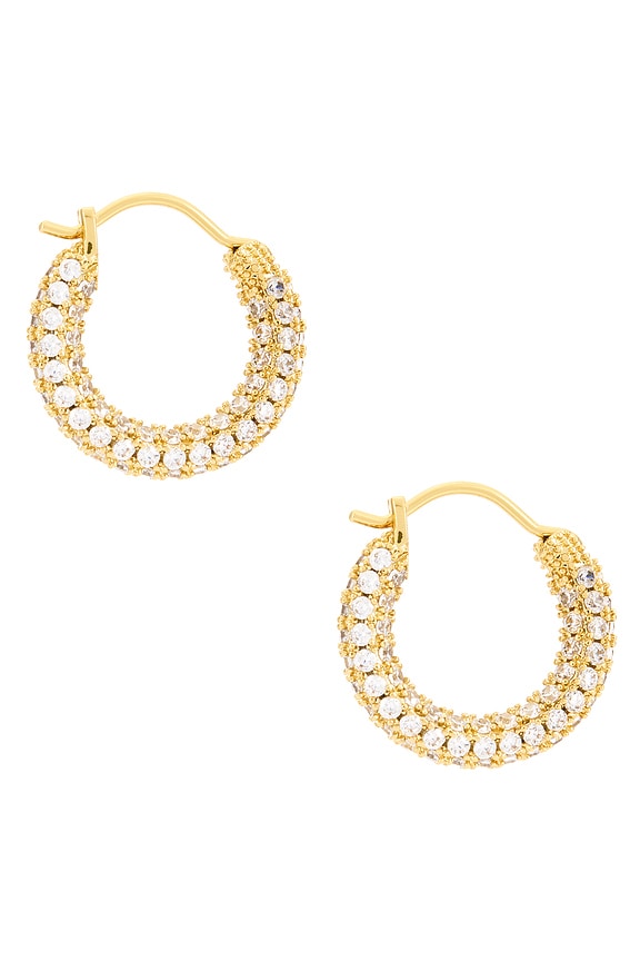 view 2 of 5 Pave Amalfi Huggies in Gold