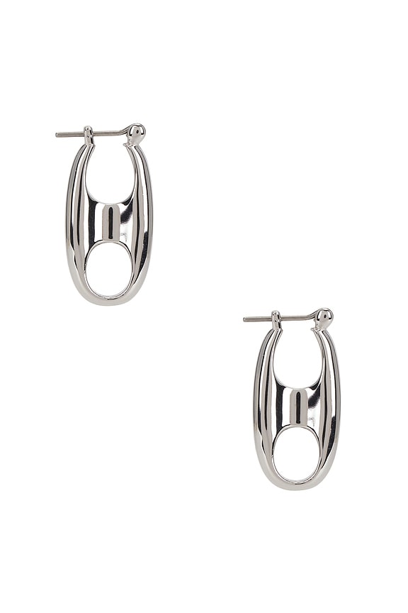 view 2 of 4 PENDIENTES LARGOS THE CIRCLE in Silver