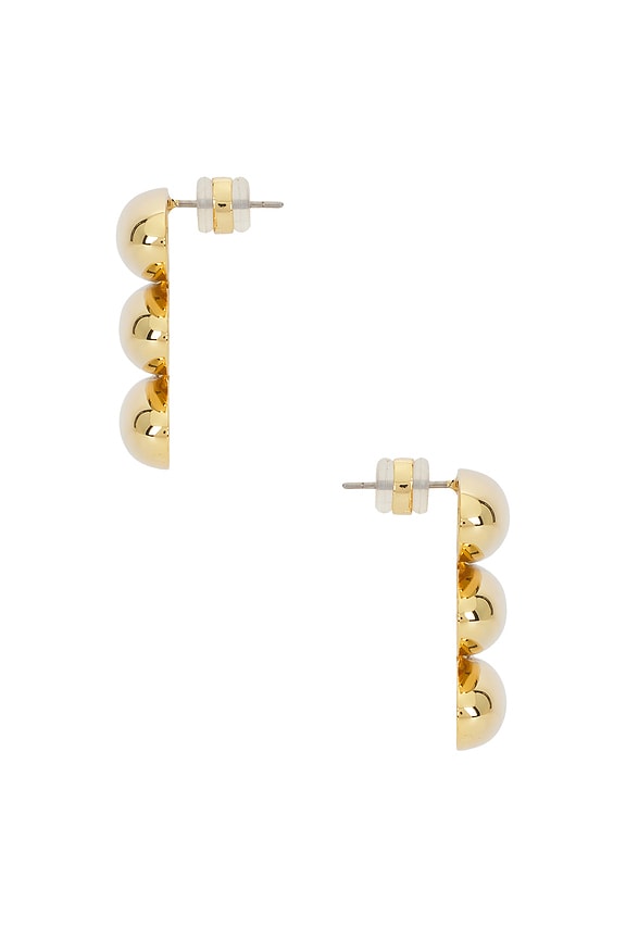 view 2 of 3 Milan Bead Stud Earrings in Gold
