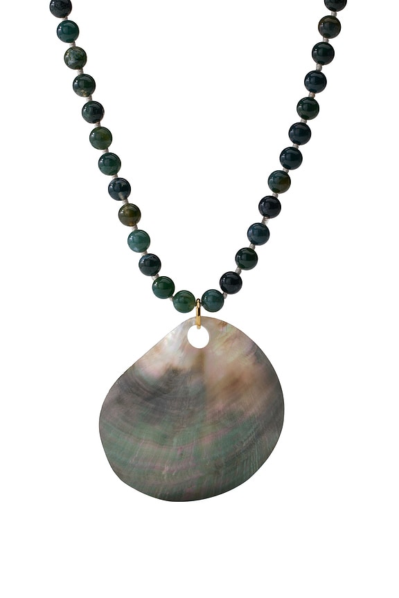 view 2 of 3 The Mallorca Shell Pendant Necklace in Gold