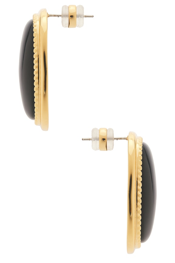 view 2 of 2 PENDIENTES DE TACHUELA MIDNIGHT in Gold