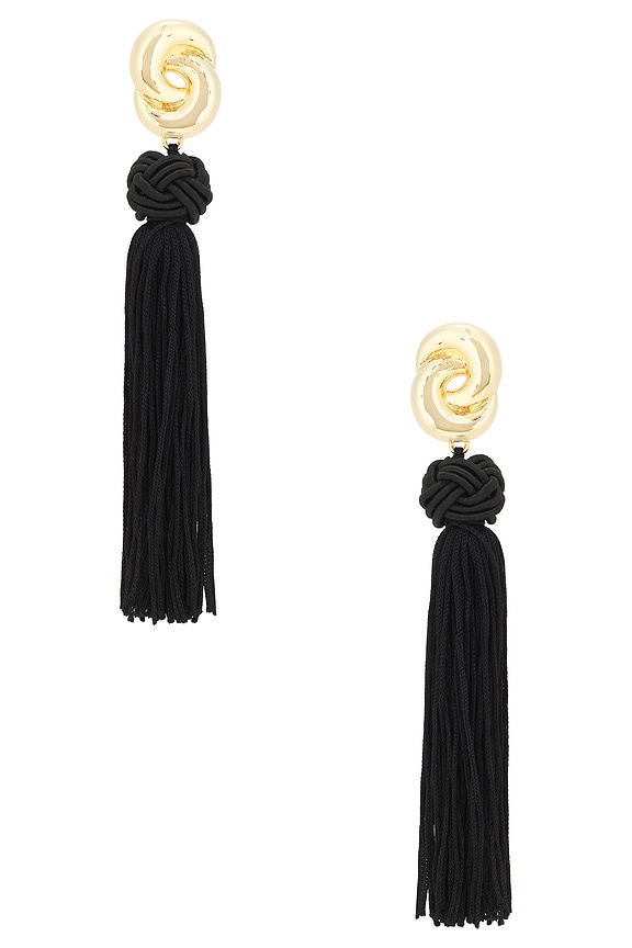 view 1 of 2 The Solstice Knot Tassel Earrings in Gold
