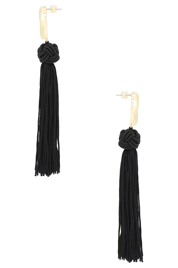 view 2 of 2 The Solstice Knot Tassel Earrings in Gold