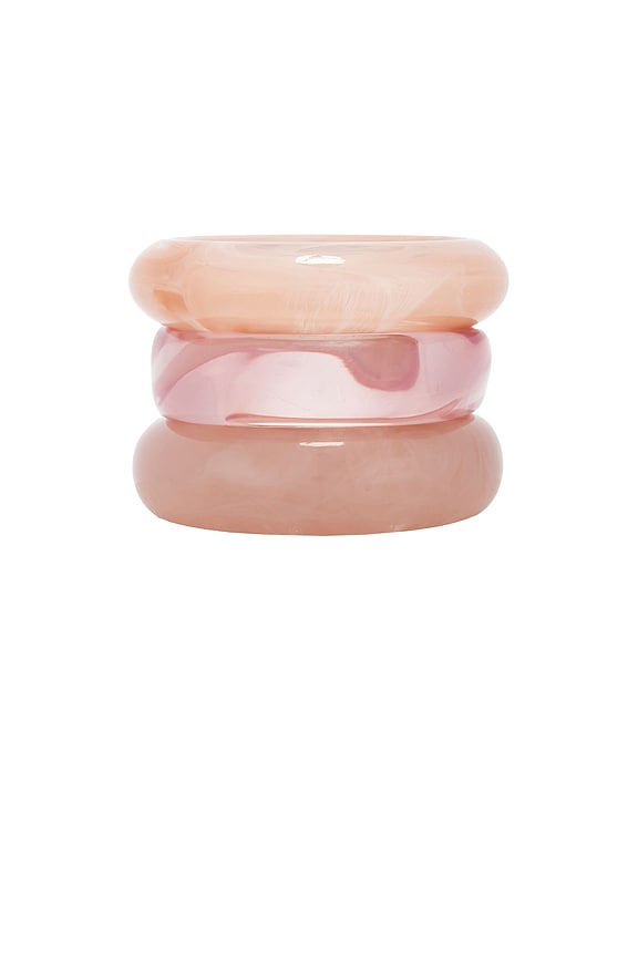 view 2 of 6 The Formentera Bangle Set in Pink Multi