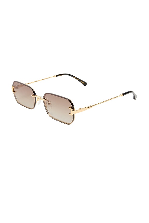 view 2 of 3 Mila Sunglasses in Gold & Brown Grad