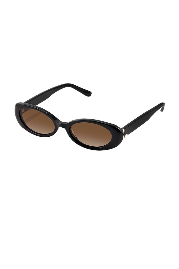 view 2 of 3 Morgan Sunglasses in Black & Brown Mono Polarised