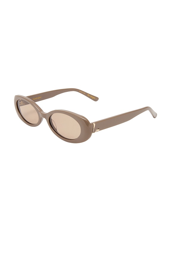 view 2 of 3 Morgan Sunglasses in Taupe & Brown Tint