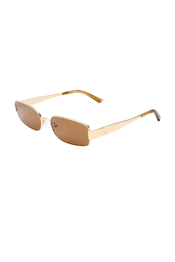 view 2 of 3 The Ryan Sunglasses in Gold & Brown Mono Polarised