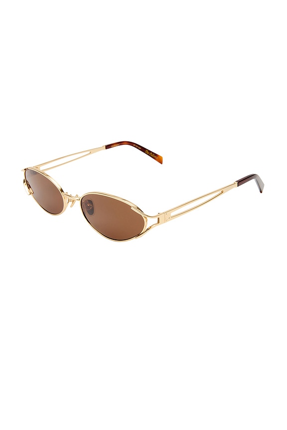view 2 of 3 The Paloma Sunglasses in Gold & Brown Mono