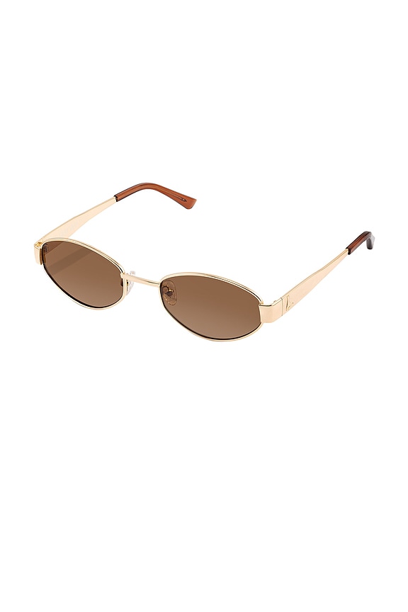 view 2 of 2 Boston Sunglasses in Gold & Brown Mono Polarised