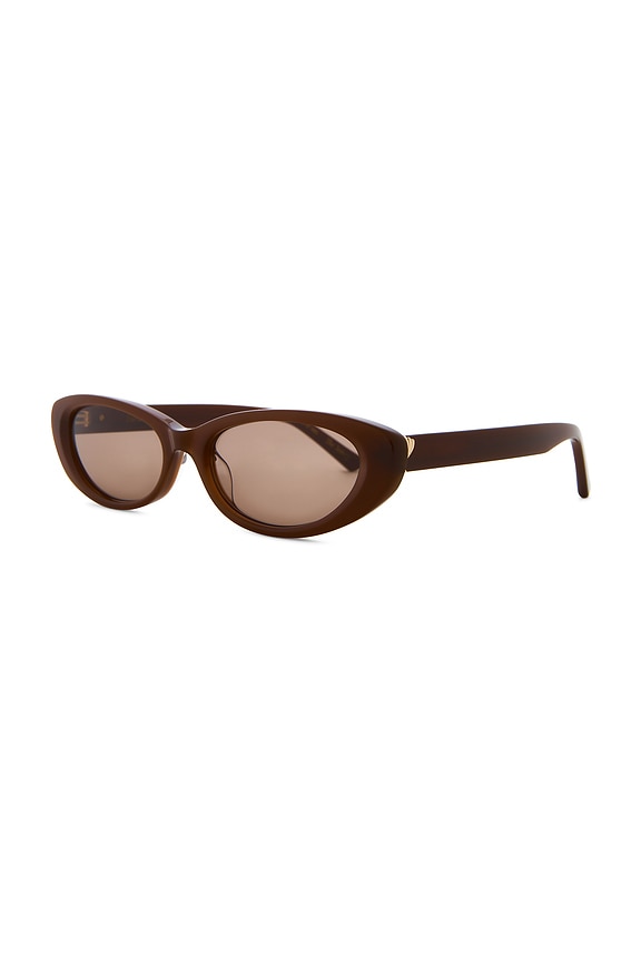 view 2 of 3 x Whitney Port The Sonny Sunglasses in Auburn & Brown Mono