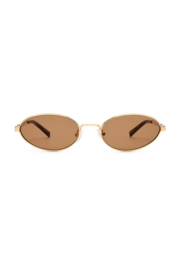 view 1 of 2 The Kendall Sunglasses in Gold & Brown Mono