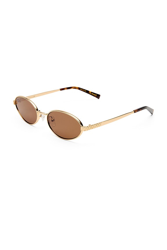 view 2 of 2 The Kendall Sunglasses in Gold & Brown Mono