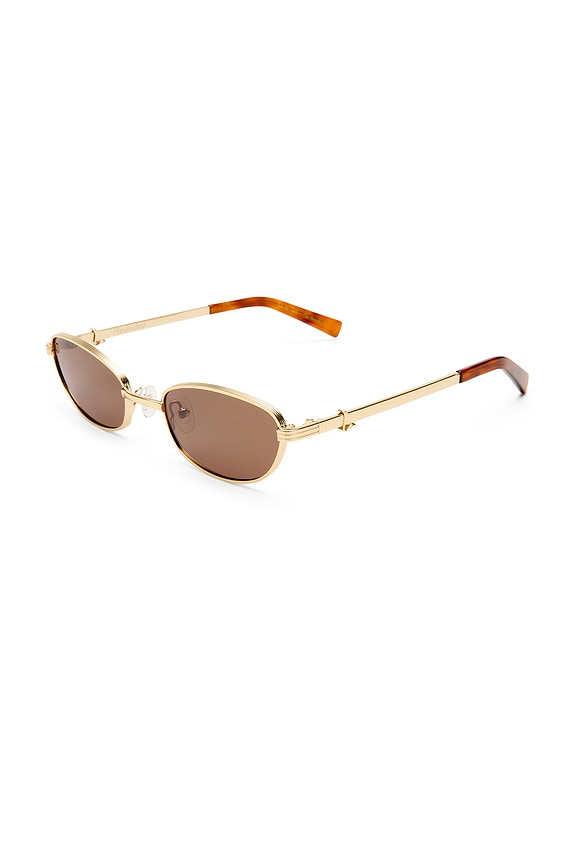 view 2 of 3 The Brooklyn Sunglasses in Gold & Brown Mono