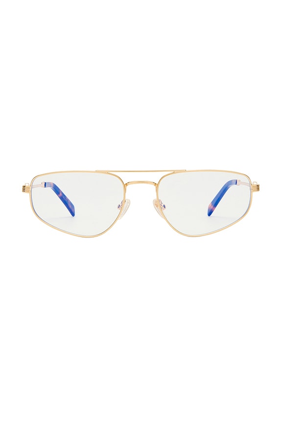 view 1 of 3 The Harvey Blue Light Glasses in Brushed Gold