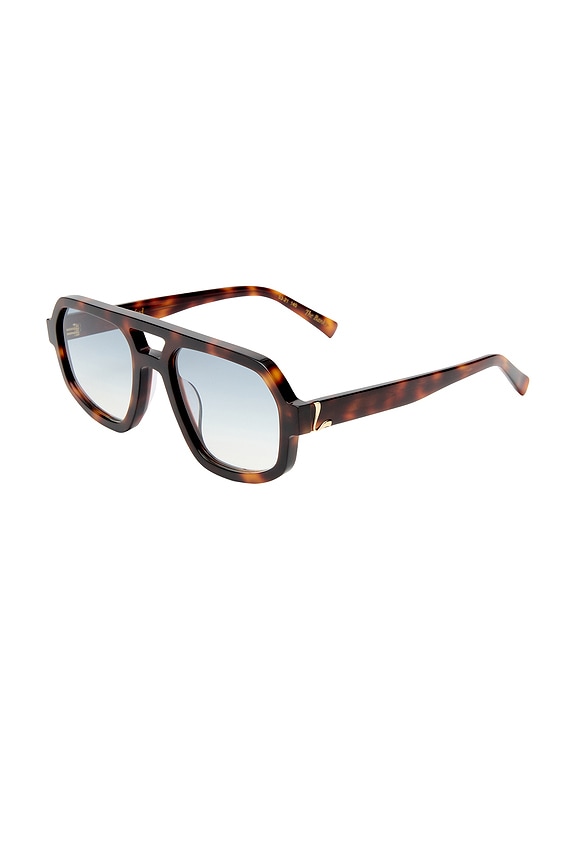 view 2 of 2 The Banks Sunglasses in Tortoise & Smoke Blue Gradient