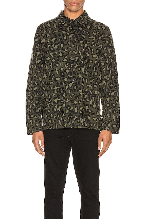 view 2 of 5 Engineers Coat 2.0 in Bubble Cheetah Olive Wood