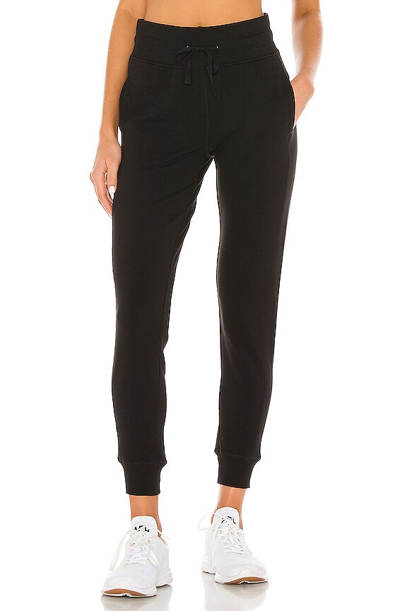 lilybod Gia Stretch French Terry Jogger in Graphite Black | REVOLVE