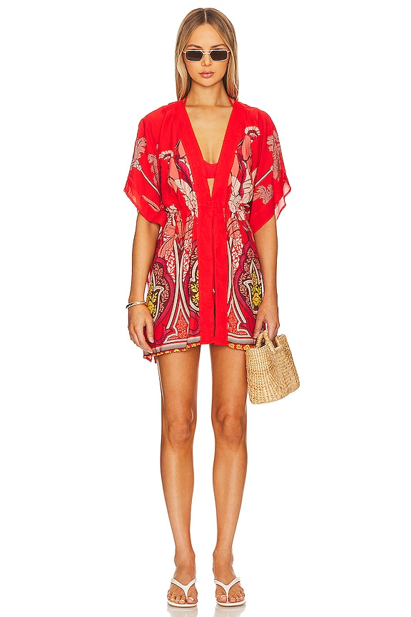 view 2 of 4 Addy Caftan in Red