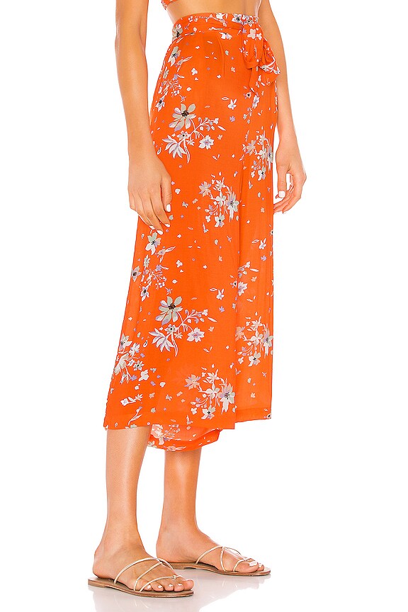 view 2 of 4 Crop Pant in Mandarin Floweret