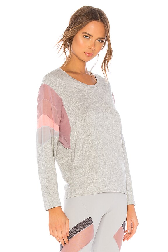 view 2 of 4 Long Sleeve Dolman Top in Waterfall Grey