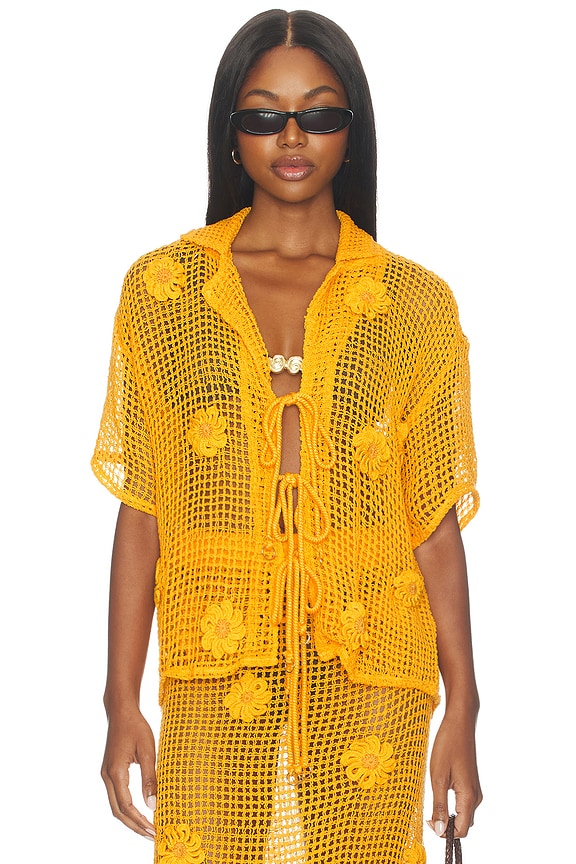 view 1 of 6 CAMISA GOLDEN BLOSSOM AMARANTTA in Bright Yellow