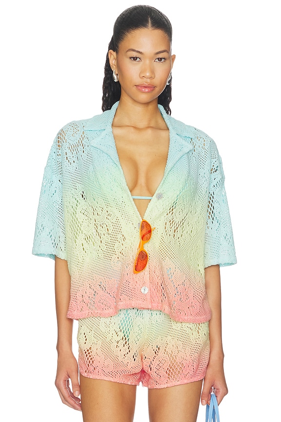 view 1 of 4 Ocean Drift Octavia Top in Pastel Blue