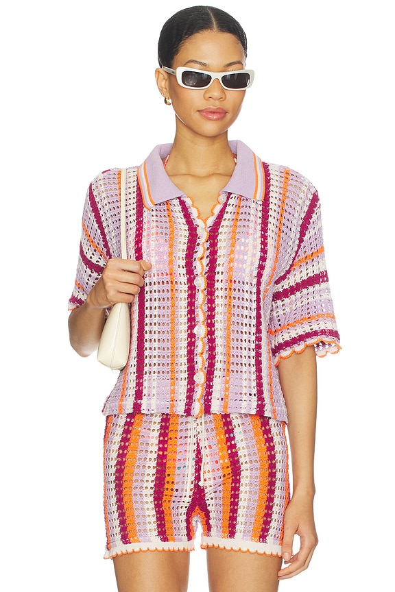 view 2 of 5 CAMISA MYSTIC STRIPE RIALTA in Open Purple