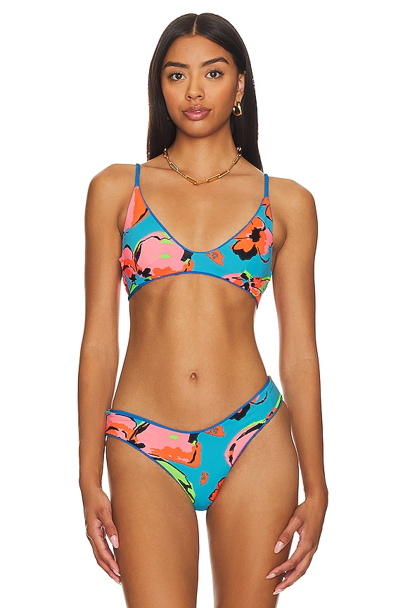 view 2 of 5 Creta Reversible Bikini Top in Blue