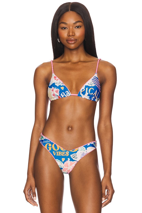 view 2 of 5 Upbraid Bikini Top in Taffy Pink